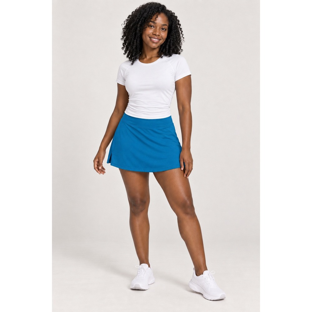 Tranquility Active Skort Womens XL Teal Blue Excellent Built-in Shorts Athletic